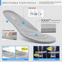 STQ Walking Shoes Women Slip on Sneakers Non Slip Work Arch Support Tennis Plantar Fasciitis Orthopedic Breathable Mesh Comfortable Ladies Nursing, 9.5