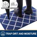 Finchitty Indoor Door Mat, Dirt Resistant Doormat, Navy, 59x35