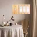 4PC Solid Wood Light Switch Plate Blank Wall Plate Light Switch Cover Quality Raw Wooden Switch Plate Decorative Bamboo Single Toggle Wall Plates (Standard Size)