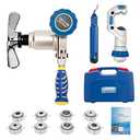 Flaring Tool Kit for 1/4" - 3/4" Copper Pipe HVAC Flare Tool 45°Eccentric Tubing Flaring Tool with Pipe Cutter & Deburring Tool for Copper Brass Aluminum Pipes Refrigeration Air Conditioner Repair