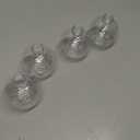 Serene Spaces Living Set Of 4 Clear Ball Glass Bud Vase, Short Vases For Centerpieces For Home Decor, Events, Weddings, Measures 3" Tall & 2.75" Diameter