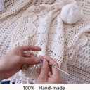 White Handmade Crochet Cotton Table Cloth Lace Doilies Round Lace Tablecloths 20 Inches.