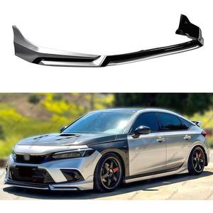 Front Lip Compatible with 2022-2024 Honda Civic, V3 Style Air Dam Lower Chin Bumper Splitter Protection Body Kit Fits for 4-Door Sedan & Hatchback 2022 2023 2024 (Silver NH830M)