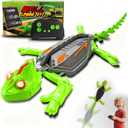 Wall Climbing RC Chameleon Toy for Kids, Rechargeable Remote Control Lizard Toy with LED Eyes, Dual Mode Floor & Wall Driving, Christmas Halloween Birthday Gift for Boys Girls Ages 3+ (Green)