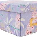 Decorative Storage Box with Lid, Foldable, Purple Squid, Metal Label Frame, Fancy, Cardboard Paperboard Keepsake box, Photo Storage for Memory, Home Decor, knick-knacks and Wool Organizer