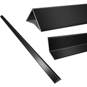 10PCS Aluminum Alloy Metal Corner Guards Black Wall Corner Protector 1.2" x 1.2" x 48" Wall Corner Protectors with 90 Angle, Corner Guards 20Ga / 0.8mm Thickness (3x3x120CM)
