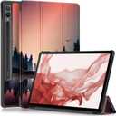 Case for Samsung Galaxy Tab S9 2023, Folding Folio Ultra-Thin PU Leather Stand Case Cover for Samsung Galaxy Tab S9 SM-X710 / X716 / X718 Dusk