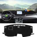Autorder Dashboard Cover Mat for Toyota Sienna 2021-2024 2025 2026 Accessories Dash Cover Flannel Dash Mat Sunshade Glare UV Rays Protector