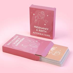 YOKSAS 50 Pregnancy Affirmation Cards for Expecting & New Mothers - Bohemian Double-Sided Motivational Cards for Pregnancy, Birth & Postpartum | Inspirational Gift Set for Moms