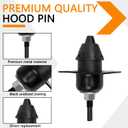Hood Release Latch, Compatible with Volvo VN VNL 2004-2018 Upper & Lower Driver and Passenger Side Hood Latches Set Replaces# 20498998 20565619 8074938 4PCS