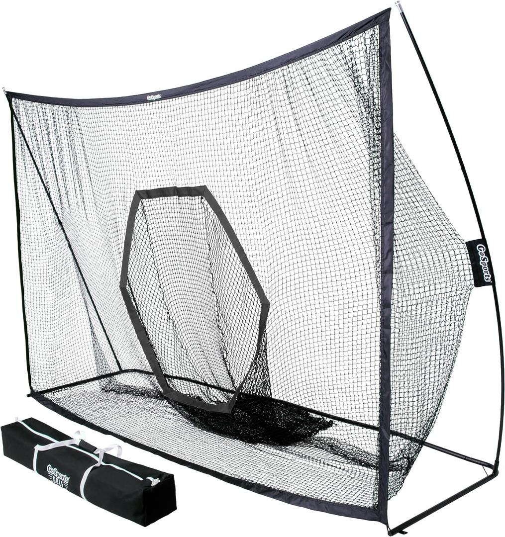 GoSports Golf Practice Hitting Net - Choose Between Huge 10 x 7 ft or 7 x 7 ft Nets - Personal Driving Range for Indoor or Outdoor Use - Designed by Golfers for Golfers