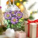 Christmas Ornaments: Stained Glass-Style September Birth Flower Ornament  Christmas Tree Decorations, Holiday Party Gifts, Mother's Day & Birthday Gifts for Women, Mom & Grandma | Birth Flower Gift (February)