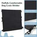 Soft Dog Crate Divider Panel, Warm Thick Dog Kennel Divider with Ties, Dog Crate Accessories for Puppy Crate Training, Black, 30.9" H x 29W, XL 