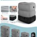 JefDiee Inflatable Foot Rest Pillow, Kids Airplane Bed, Adjustable 3 Layers Height Leg Rest Pillow, Airplane Travel Essentials Great for Office, Home, Trains, Cars