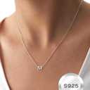 ChicSilver 925 Sterling Silver Initial Necklace for Women Dainty Letter Jewelry Personalized Gift