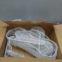 27" Christmas Deer Outdoor Decoration with Lights,3D Lighted-up Xmas White Reindeer with Red Bow and Bell Christmas Ornament,Kneeling Deer Perfect for Lawn Porch Indoor Outdoor Holiday Decor