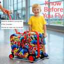 Bioworld Spider-Man Ride-On Suitcase for Kids, 18-Inch Hardside Luggage | Kids ride-on luggage with built-in seatbelt, retractable handle, child grab handle, interior valet straps and rolling wheels