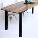QLLY 28 inch Adjustable Metal Furniture Legs, Square Office Table Furniture Leg, Set of 4 (Black)