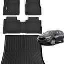 Floor Mats & Trunk Mat for 2012-2017 Chevy Equinox/GMC Terrain,TPE All Weather Protection 2 Rows Car Floor Liners with Cargo Liners for Chevrolet Equinox Accessories