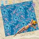 Famstar Beach Blanket Sandproof Waterproof 78''×110'' 1-7Adults Oversized,Compact Lightweight Durable Beach Mat for Travel Camping Hiking Picnic Blanket