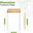 Toothpick Holders 2 Pack with 7200 Picks,Round Toothpicks Double-Side Point for Teeth,Food Pick,Appetizers,Cocktails Fruits,Olive&DIY Craft.
