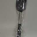 HOTEC Silicone Spatula Set of 2 Heat-Resistant 600F & BPA-Free Kitchen SaptulaTurner with Stainless Steel Handles, Slotted & Solid Spatulas for Nonstick Cookware, 13.7 Inch, Black