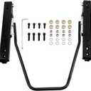 Universal Car Seat Slider, Dual Locking Rails Brackets Kit, Steel Frame, Black (1 set)