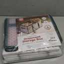 ZOBER Christmas Ornament Storage Box Plastic - Stores 128 3" Ornaments with Individual Trays - Ornament Organizer Storage Box, Durable Christmas Containers Holder - Green