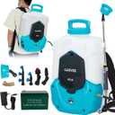 Garvee 4 Gallons Battery Powered Backpack Sprayer, 12V 8Ah Electric Sprayer with 6 Nozzles & 2 Wands, 4-6 Hour Runtime, 90PSI Adjustable Pressure, Trigger Lock, Yard Sprayers for Lawn and Garden