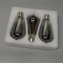 E26 ST64 Vintage Edison Light Bulbs, Smoky Grey Coated Glass, Dimmable, 4W(20W Equivalent) 150 Lumens, 2700K Soft White, Spiral Filaments Design, Antique Style, 25000 Hrs, 3-Pack