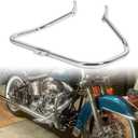 ECOTRIC Chrome Engine Guard Highway Crash Bar Compatible with 2000-2017 Harley Heritage Softail Fat Boy Springer FLST Replacement for HD49004-00