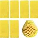 50 Pieces Fruit Protection Mesh Bags Foam Mesh Keep Fruit Safe Mesh Sleeves for Large Supermarkets, Fruit Shops, Yellow
