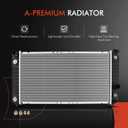 A-Premium Engine Coolant Radiator Assembly with Transmission & Engine Oil Cooler Compatible with Chevy Blazer, S10 & GMC Jimmy, Sonoma & Isuzu Hombre & Oldsmobile Bravada 4.3L, Automatic Transmission