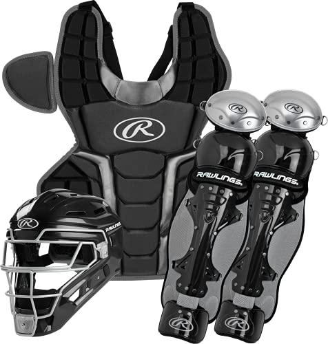 Rawlings | RENEGADE 2.0 Catcher's Set | Baseball | NOCSAE Certified | Adult 15+ | Black/ Silver