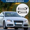 No.8J0807682/8J0807681 Fog Light Grill for Audi TT 8J 2006-2014 Front Left Right Front Lower Bumper Fog Light Cover Inserts ABS 1 Pair Black