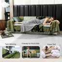 Washable Couch Cover for 3-Cushion Sofas, 71"x134" Modern Anti-Slip Furniture Protector, Pet & Kid Resistant Sofa Cover
