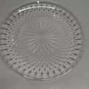 Fumete 6 Pcs Round Plastic Serving Platters Clear Plastic Serving Tray Acrylic Crystal Flan Plates for Food Cake Cookie Fruits Birthday Wedding Party Supplies(14 Inch)