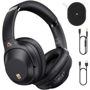 Active Noise Cancelling Headphones, Bluetooth 5.0 Wireless Headphones, LDAC Hi-Res Audio, 90 Hours Playtime, NFC Fast Pairing for Android, Dual Device Connection, Black