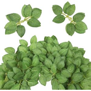 AmyHomie Artificial Roes Leaves 40pcs Silk Greenery Fake Rose Flower Leaves for DIY Wedding Bouquets Centerpieces Arrangements Party Baby Shower Home Decorations