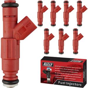 Set of 8 Fuel Injectors 0280155934 Replacement Compatible with Dodge Ram 1500 2500 3500 Van Pickup Dakota Durango 3.9L 5.2L 5.9L V6 V8 - Replaces RL031740AA 53031740AA FJ437 0280155934