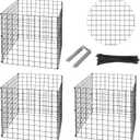 12 Sheet Small Wire Plant Protectors with Nylon tie Plant Protector 12 Garden Wire Plant Mesh U-Shaped Garden Stakes for Plants, Vegetables and Shrubs (12)