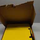 SELORSS Foldable Utility Cart Portable Collapsible Crate Rolling Carts with Wheels Rolling Tote Basket Teacher Cart with Lid Wear-Resistant 360Rotate Wheel Noiseless for Shopping Storage Office Use (BY06-Standard Wheels, Yellow)