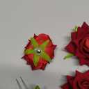 4 Pieces Rose Flower Hair Clip Big Rose Brooch Floral Clips Mexican Flower Hair Accessories for Woman Flamenco Dancer Bridal Party Wedding