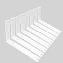Shelf Brackets 10 Inch Wall L Brackets 8PCS Heavy Duty for Shelves Metal White Rustic Industrial Brackets for DIY Opening Shelves Project Hardware Included