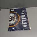 US Navy Veteran Burlap Garden Flag - Armed Forces USN Seabee United State American Military Retire - House Decoration Banner Small Yard Gift Double-Sided Made In USA 13 X 18.5