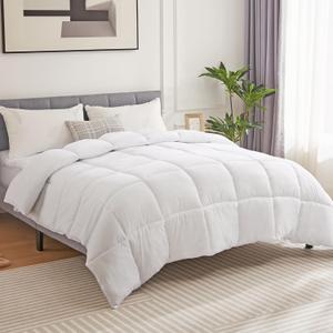 Sweetcrispy Comforter and Duvet Insert Queen Size - All Season Down Alternative Comforters Hotel Blanket with Corner Tabs, Box Stitched Comforter, Bedding for Kids, Teens, and Adults, 88" x 88"