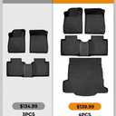 Car Floor Mats for Chevy Impala: 2020 2019 2018 2017 2016 2015 2014 Full Set 4 PCS Cargo Mats, All Weather Rubber Carpet Mats & Cargo Liners 20142020, Protector for Chevrolet Impala Accessories