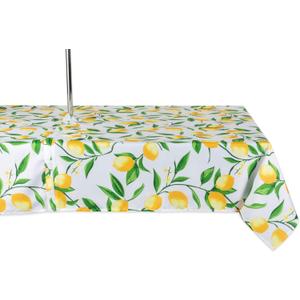 DII Lemon Bliss Outdoor Tabletop, Collection Stain Resistant & Waterproof, 60x84 w/Zipper