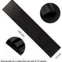 B-COOL Black Table Runner 16 Pack Satin Table Covers Long Silk Smooth Fabric for Wedding Birthday Party Banquet Table Decorations 12x108 inch