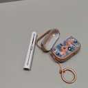 Inesore for AirPods Pro 3 Case 2025 with Lock, for Women Girly Floral Cute Case Compatible with Apple Airpods Pro 3rd Generation Cover, with Phone Stand,Keychain & Cleaner Kit-Blue Flower